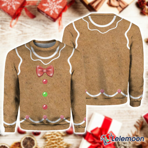 3d Gingerbread Costume Sweatshirt Ugly Sweater $41.95