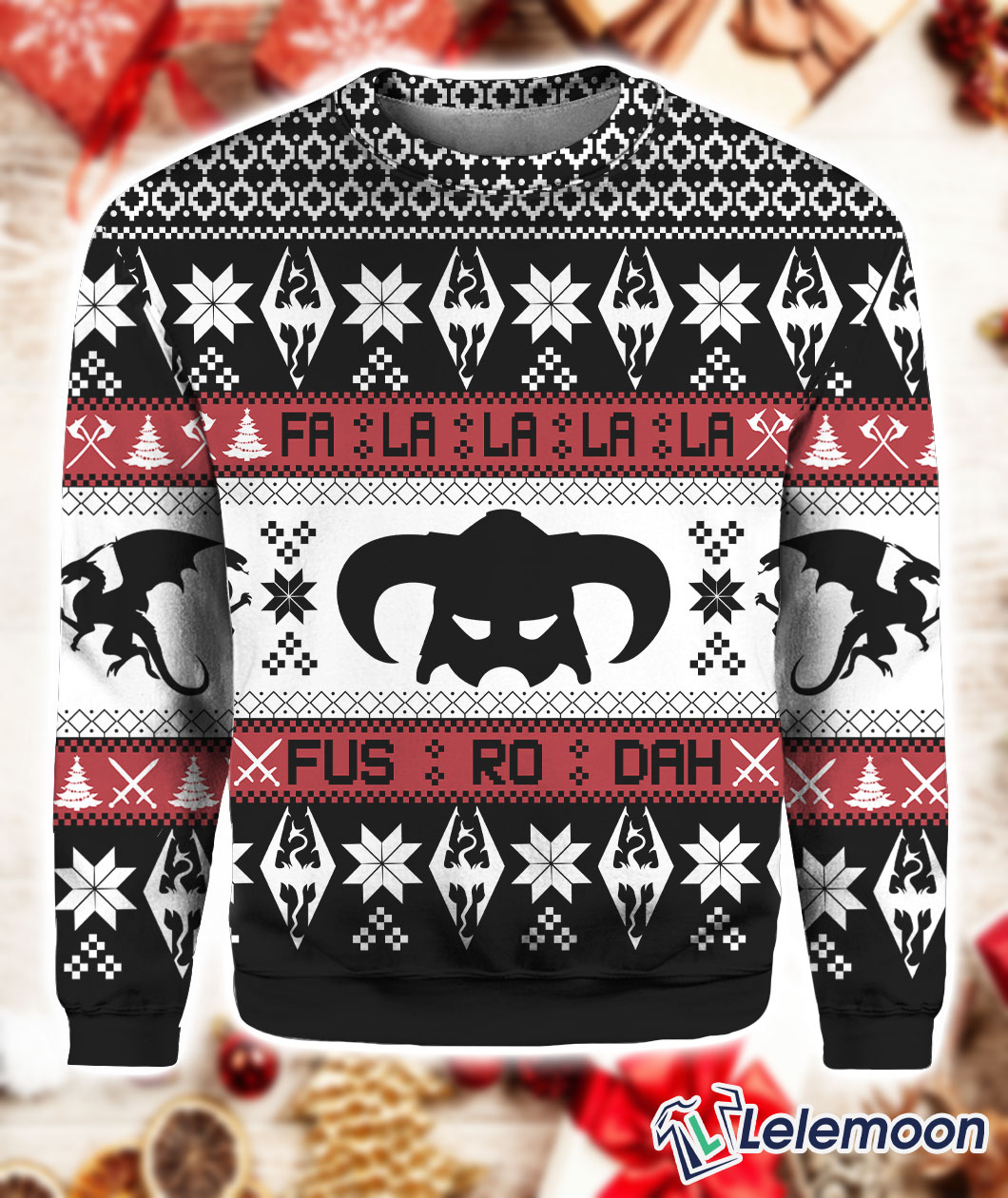 Fa La La Fus Ro Dah Skyrim Christmas Sweater Lelemoon