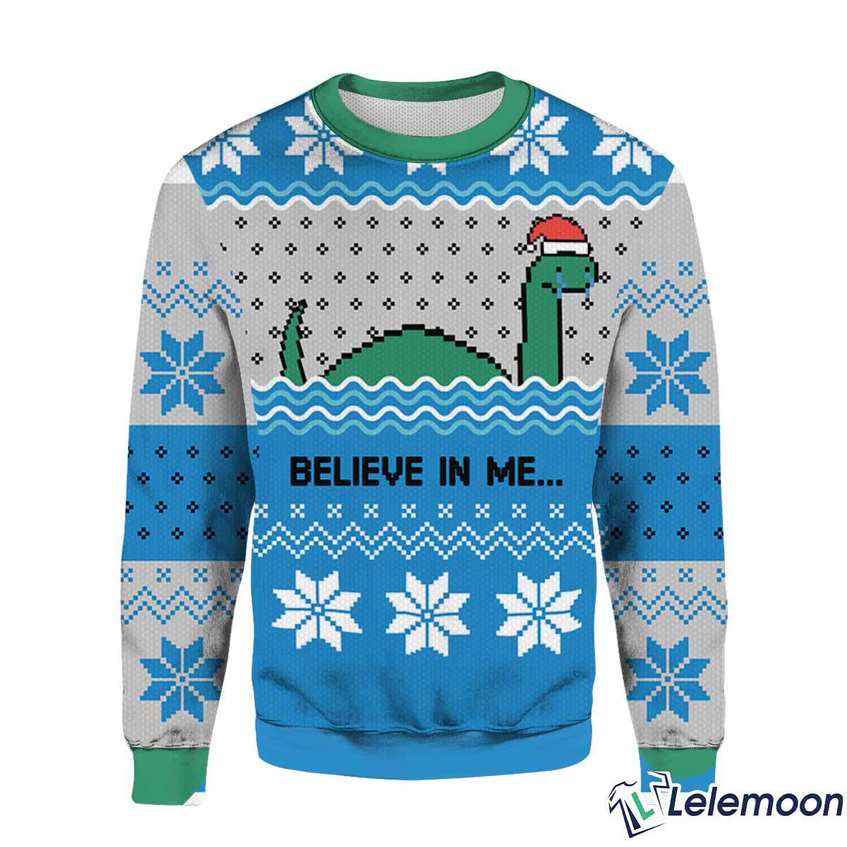 Loch Ness Monster Believe In Me Christmas Sweater - Lelemoon