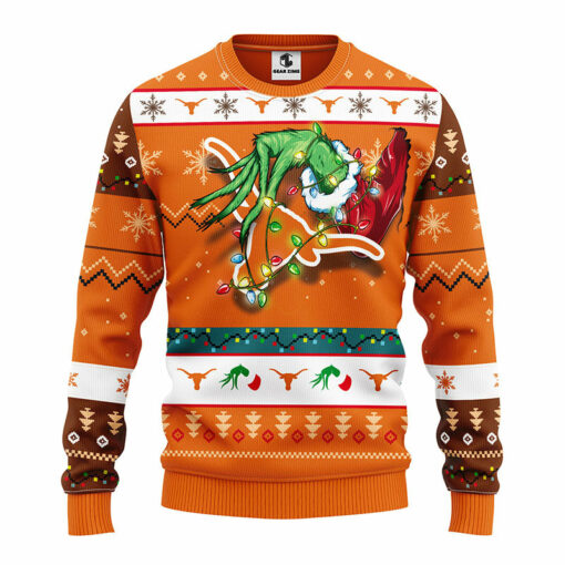 Longhorns Grnch Christmas Ugly Sweater