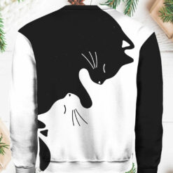Women's Black And White Cats Print Casual Sweatshirt $41.95