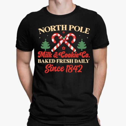North Pole Milk and Cookie Co Baked Fresh Daily Since 1842 Sweatshirt $30.95