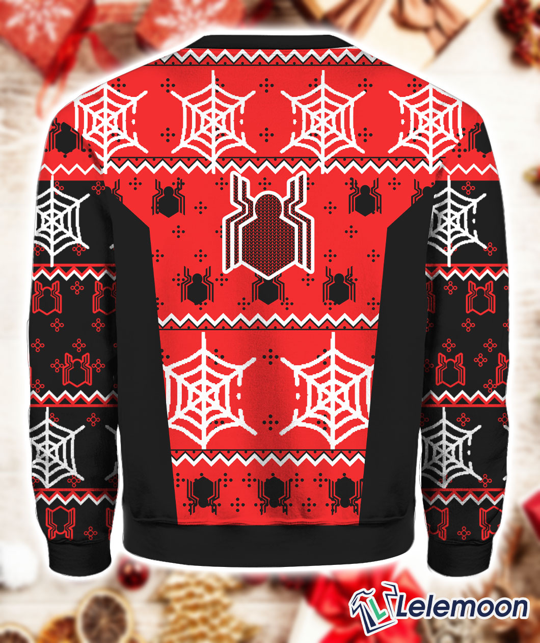 Spiderman Uniform Ugly Christmas Sweater Lelemoon