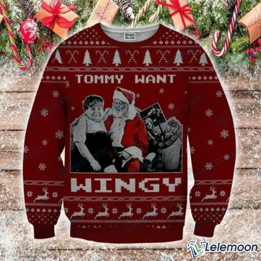 Tommy Want Wingy Tommy Boy Ugly Christmas Sweater $41.95
