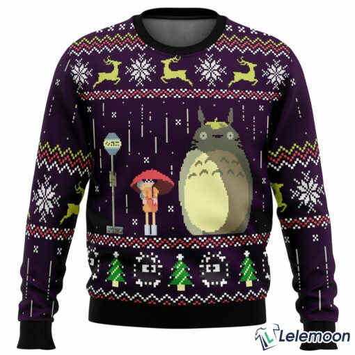 Totoro Rain Ugly Christmas Sweater $41.95