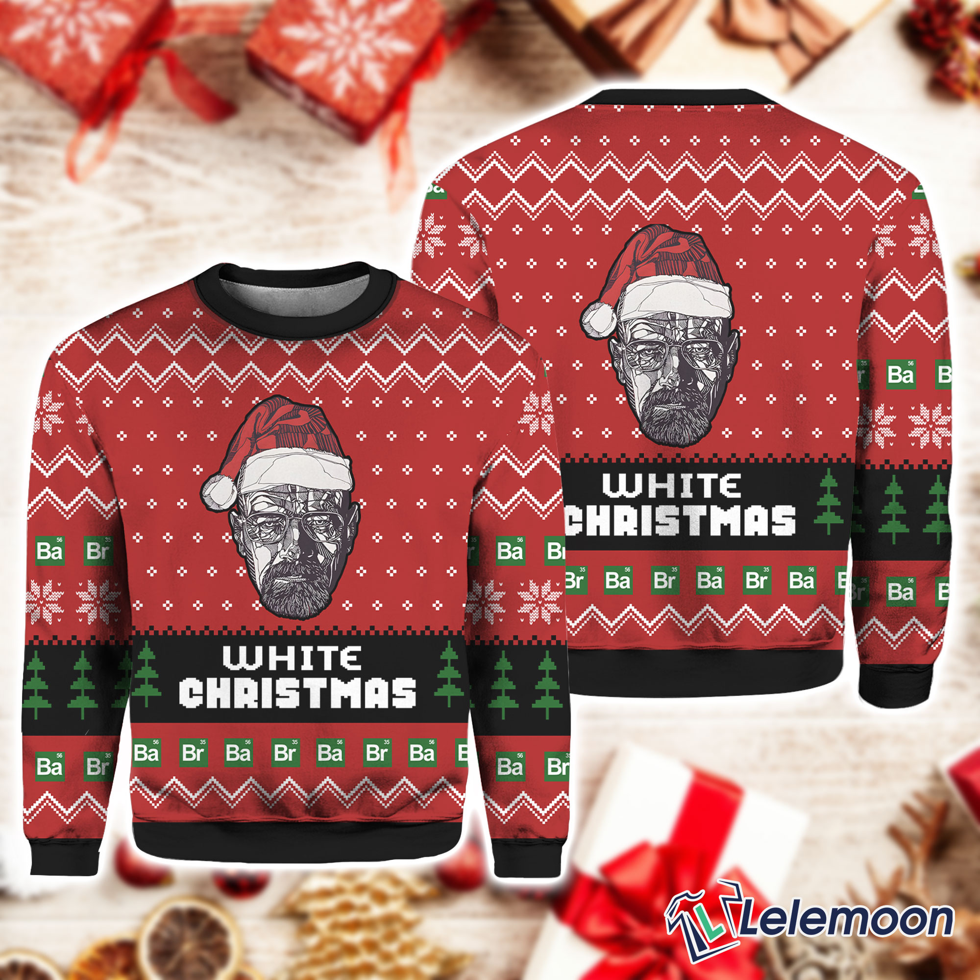 White Christmas Breaking Bad Christmas Ugly Sweater Lelemoon