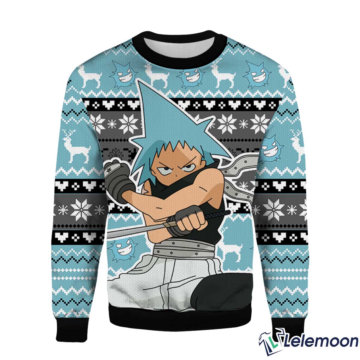 Black Star Custom Anime Soul Eater Ugly Christmas Sweater