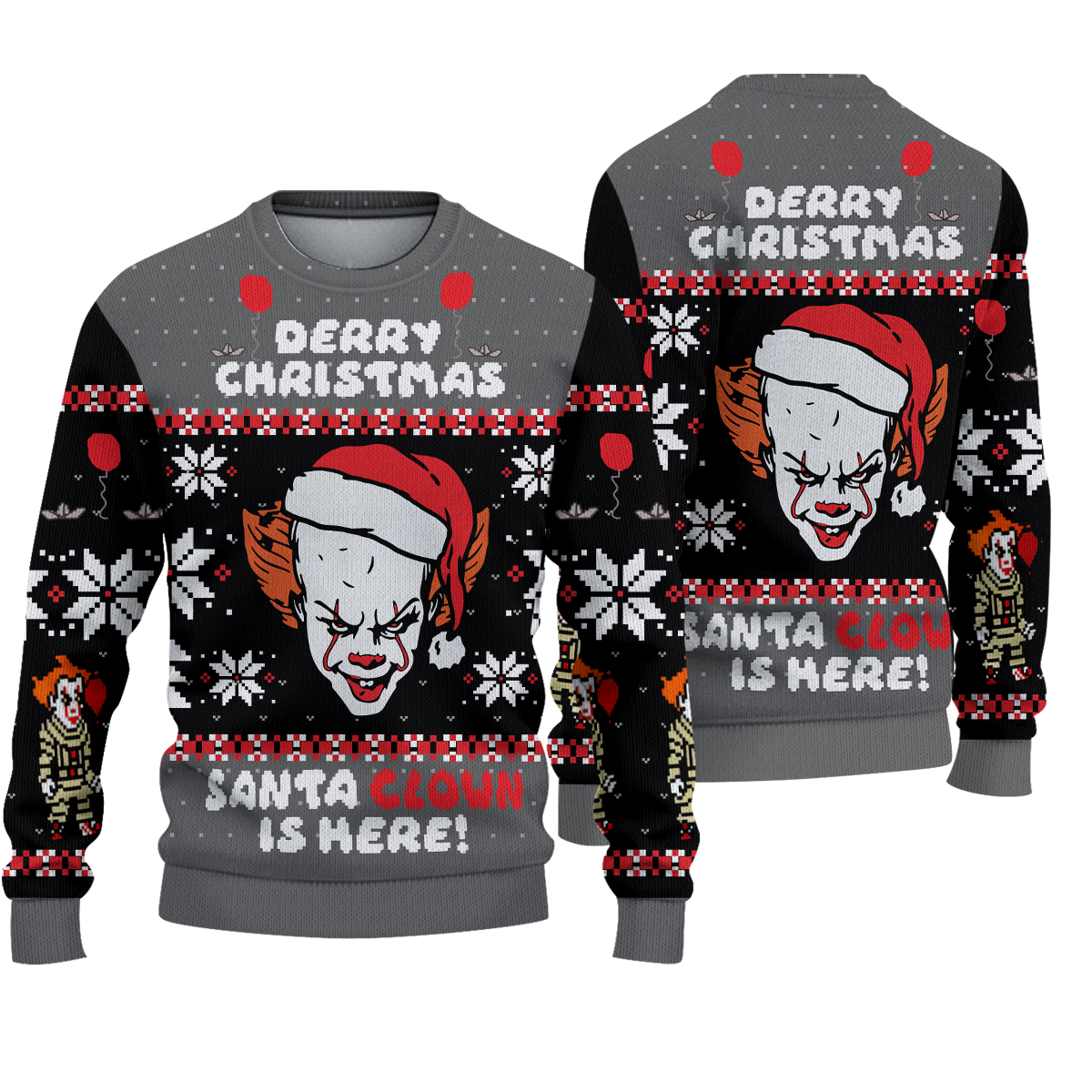 Pennywise IT The Clown Christmas Sweater Lelemoon