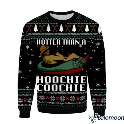 Alan Jackson Hotter Than A Hoochie Hoochie Christmas Ugly Sweater $41.95