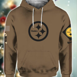 Steelers Salute To Service Veterans Day Brown Hoodie Lelemoon
