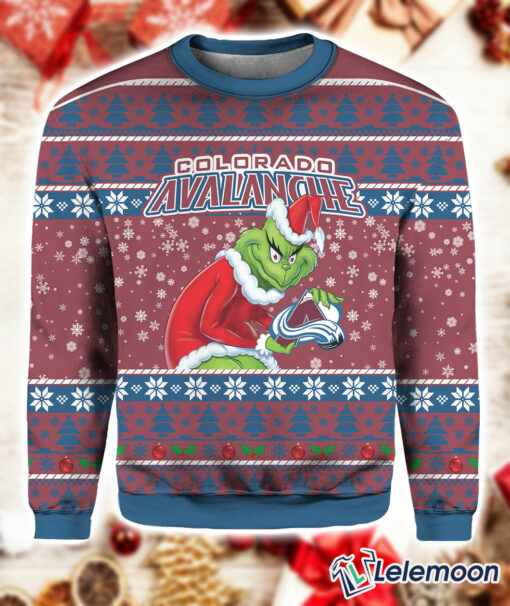Aalanche Hockey Grnch Christmas Sweater $41.95