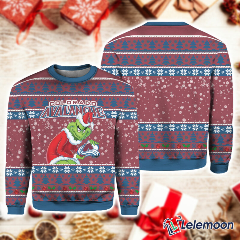 Aalanche Hockey Grnch Christmas Sweater