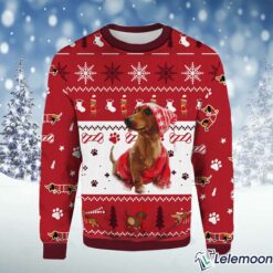 Burger Holiday Dachshund Ugly Christmas Sweater