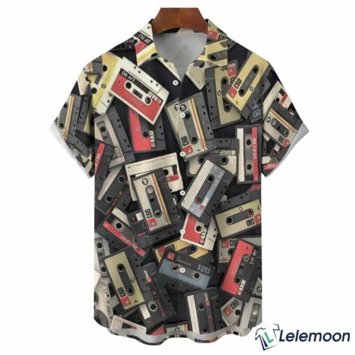 All Over Tape Pattern Casual Short Hawaiian Shirt $36.95