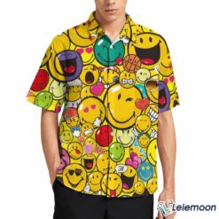 Casual Expression Smiley Print Short-Sleeved Shirt $36.95