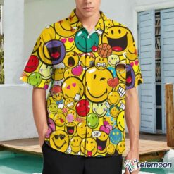 Casual Expression Smiley Print Short-Sleeved Shirt $36.95