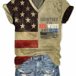 Courtesy of The Red White And Blue Print T-Shirt Print T-Shirt