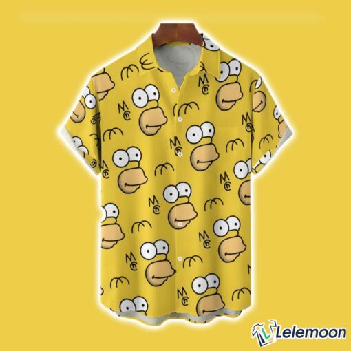 Homer Simpson Face Costume Short Sleeve shirt $36.95