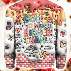 God Is So Much Bigger Than Art Print Pattern Casual Sweatshirt $41.95