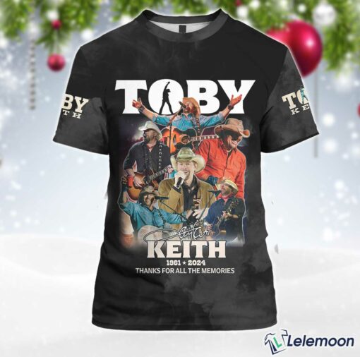 Toby Keith 1961-2024 RIP Cowboy Thank You For All The Memories 3D Shirt $30.95