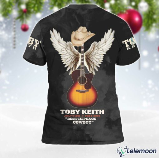 Toby Keith 1961-2024 RIP Cowboy Thank You For All The Memories 3D Shirt $30.95