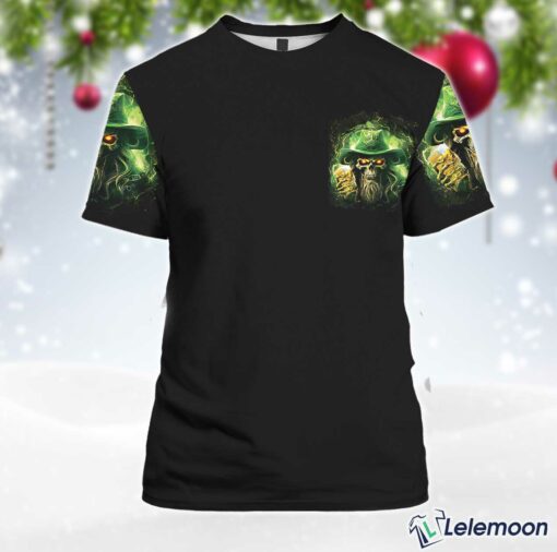 Men's Bring Beer St Patrick Skull Print T-Shirt $30.95