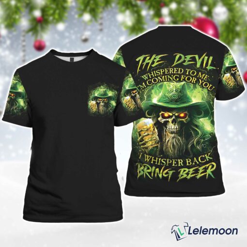 Men's Bring Beer St Patrick Skull Print T-Shirt $30.95