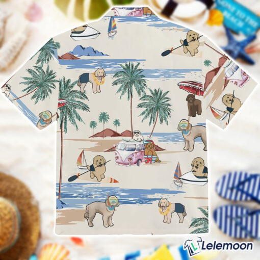 Goldendoodle Summer Beach Hawaiian Shirt $36.95