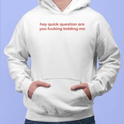 Hey Quick Question Are You Fcking Kidding Me Shirt $19.95