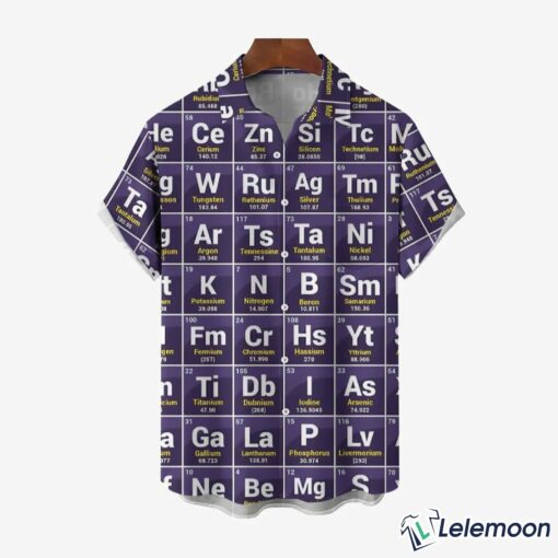 Periodic Table Of Elements Casual Short Sleeve Shirt $36.95