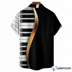 Piano Keys Music Texture Casual Short Sleeve Shirt $36.95