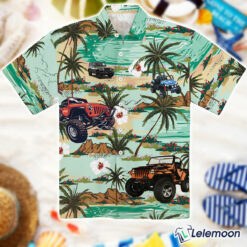 Jeep Car Tropical Pattern Summer Hawaiian Shirt