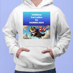 Childless For Cat Ladies For Harris 2024 Shirt $19.95