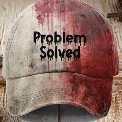 Problem Solved Bloody Halloween Print Hat