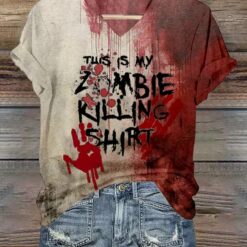 Women'S Halloween Print Casual T-Shirt