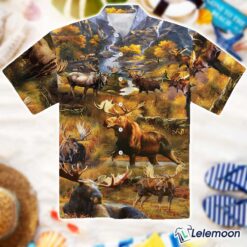 Moose Spend Time In The Woods Hawaiian Shirt