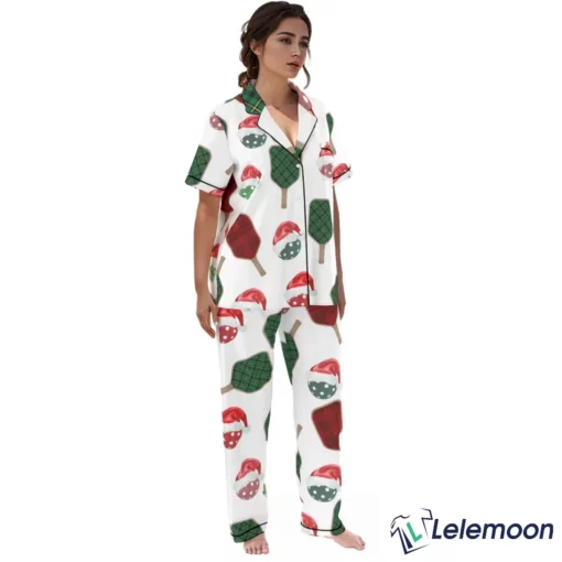 Christmas Pickleball Satin Pajama Set