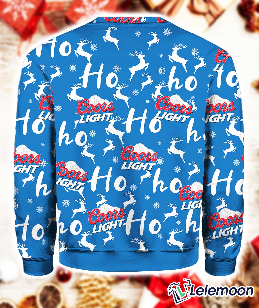 Coors Light Christmas Hohoho Reindeer Pattern Ugly Sweater Coors Light Christmas Hohoho Reindeer Pattern Ugly Sweater $41.95