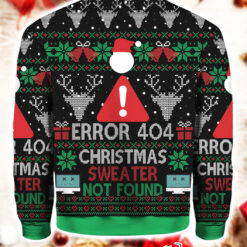 Error 404 Christmas Sweater Not Found Ugly Christmas Sweater $41.95