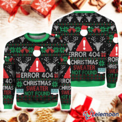 Error 404 Christmas Sweater Not Found Ugly Christmas Sweater $41.95