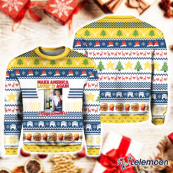 Trump MagaDonald's Make America Lovin' It Again Ugly Sweater $41.95