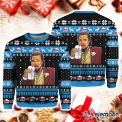 Coors - Coors Light Beer Leonardo Meme Ugly Christmas Sweater $41.95