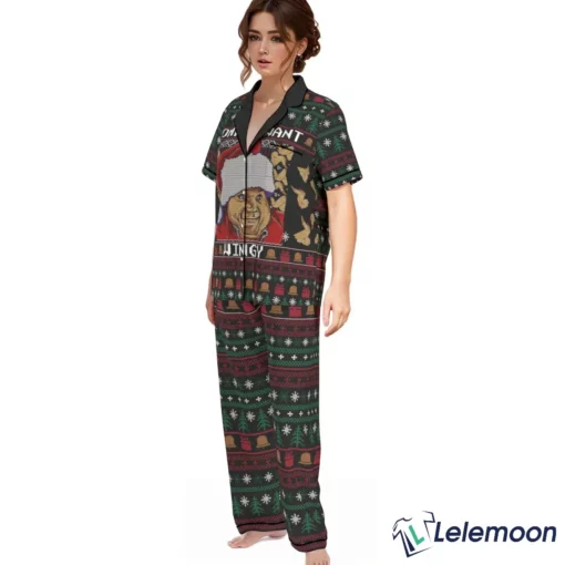 Ho Ho Holy Schnikes Chris Farley Button Down Pajamas Set $49.95