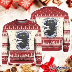 Icelandic Xmas Yule Cat Jolakotturinn Xmas Eve Ugly Christmas Sweater $41.95