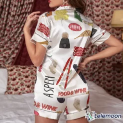 SHORT Aspen Skiing Satin Pajama Set $48.95
