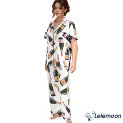 Long Champagne Bottle Pajama Set $49.95