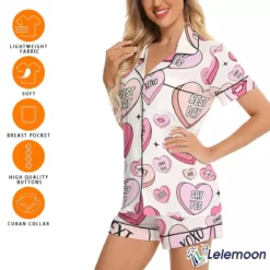 Short Xoxo Valentine Pajama Set $48.95