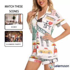 New York City Travel Satin Pajama Set For Women $48.95