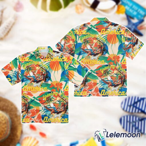 Greeting From The Gulf Of America Hawaiian Shirt $36.95