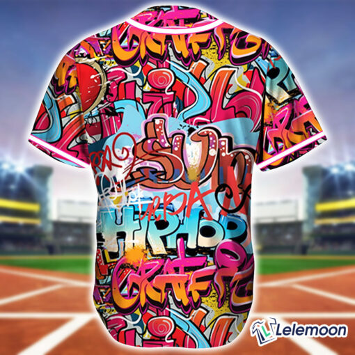 Custom Name 90s Party Street Baseball Jersey $36.95